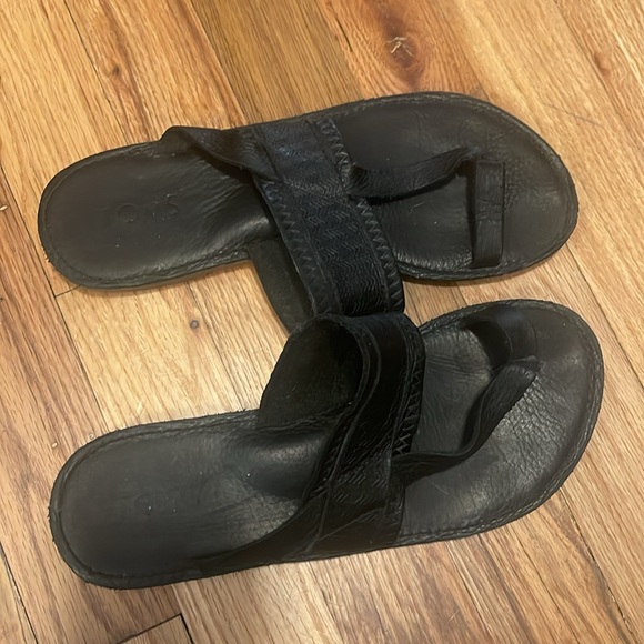 TOMS Leather Sandals, Size 7 - Picture 2 of 5
